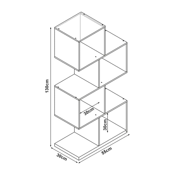 [en.casa] Boekenkast Gullspång schap 130x55x30 cm bamboe