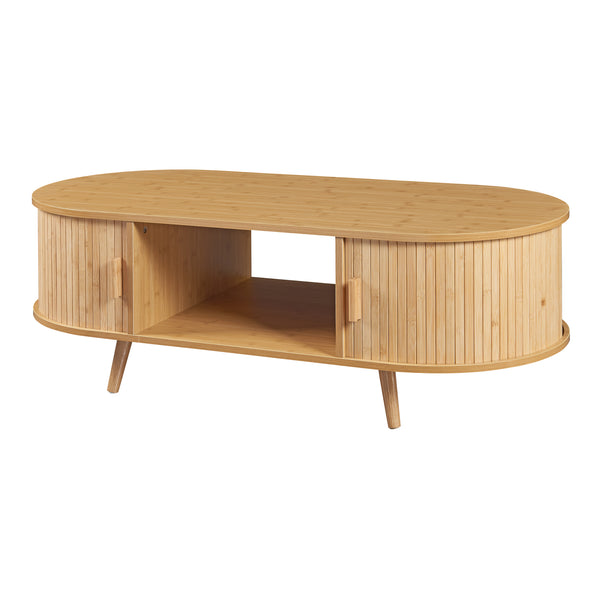 Table basse Nordkapp bambou 120 x 55 x 40 cm naturel [en.casa]