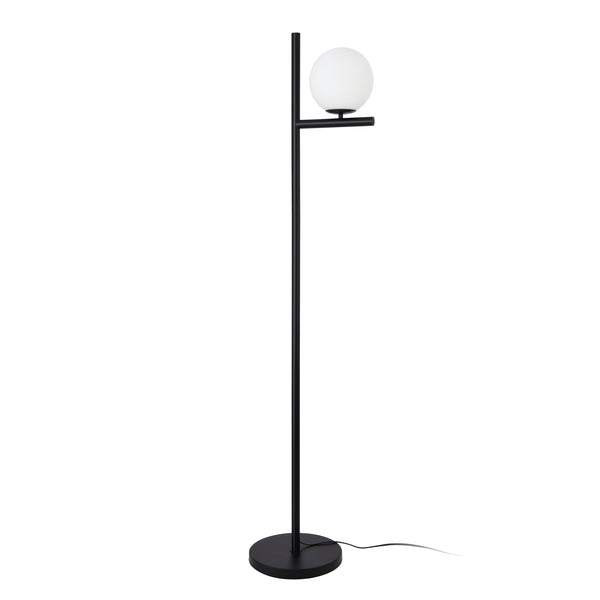 lux.pro Staande lamp Aberdaron vloerlamp 154 cm zwart en wit E27