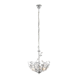 Hanglamp Ampthill met kunstkristallen 3xE14 chroomkleurig lux.pro