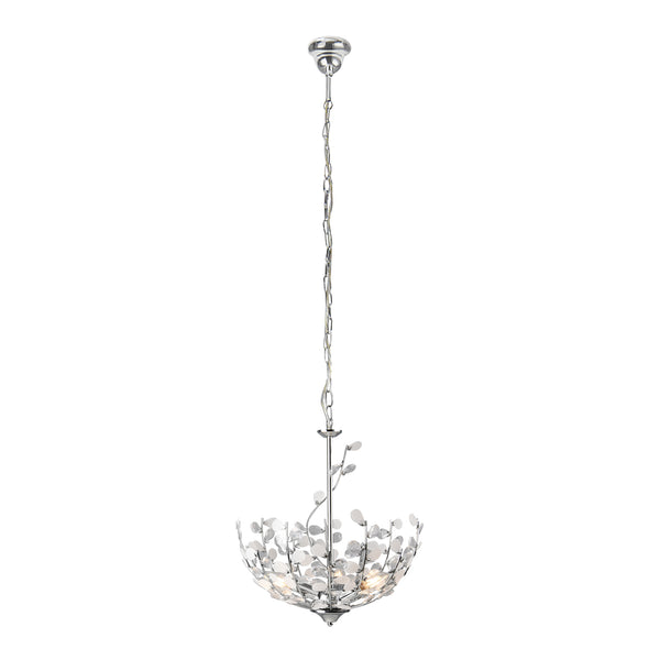 Hanglamp Ampthill met kunstkristallen 3xE14 chroomkleurig lux.pro