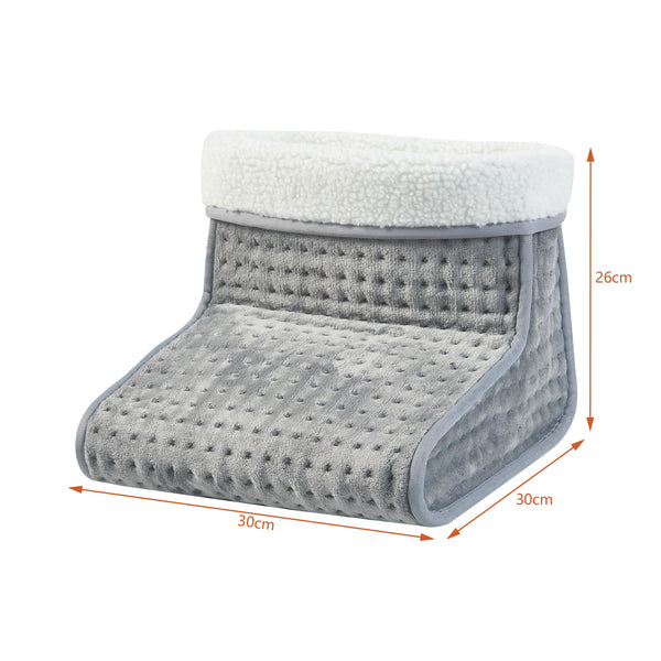 Chauffe-pieds électrique Bari jusqu'à la pointure 46 doublure lavable gris [en.casa]