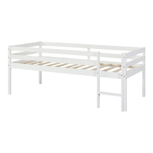 Kinderbed Siikalatva met bedbodem 90x200 cm wit [en.casa]