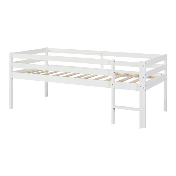 Kinderbed Siikalatva met bedbodem 90x200 cm wit [en.casa]