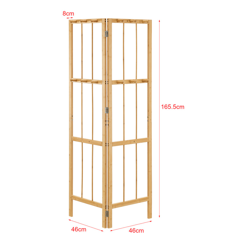 Maatschets Wandkapstok Hyllestad opvouwbaar 165,5x90x8 cm bamboe [en.casa]
