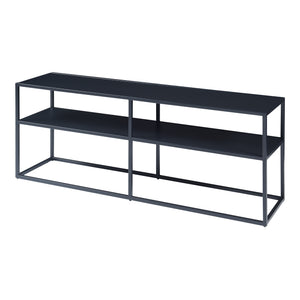 Meuble TV Solund acier 120 x 30 x 46 cm noir [en.casa]