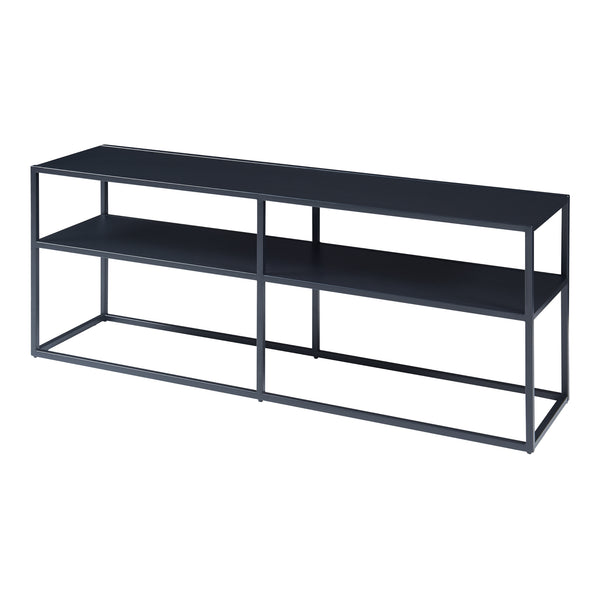 Meuble TV Solund acier 120 x 30 x 46 cm noir [en.casa]