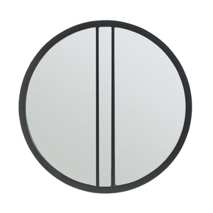 Miroir mural Suomussalmi MDF diamètre 60 cm noir [en.casa]