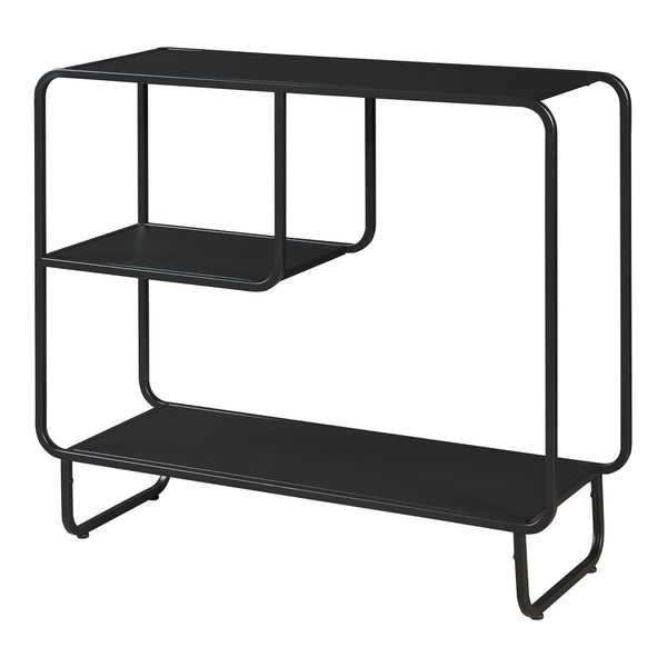 Table console Færder acier noir mat [en.casa]