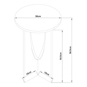 Table d'appoint Rindal 57 x 38 cm effet chêne [en.casa]