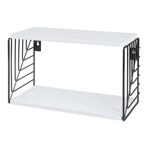 Étagère murale Moss 39 x 18 x 23 cm noir blanc [en.casa]