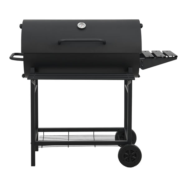 Chariot de barbecue au charbon de bois Armento 95 x 108 x 61 cm noir casa.pro