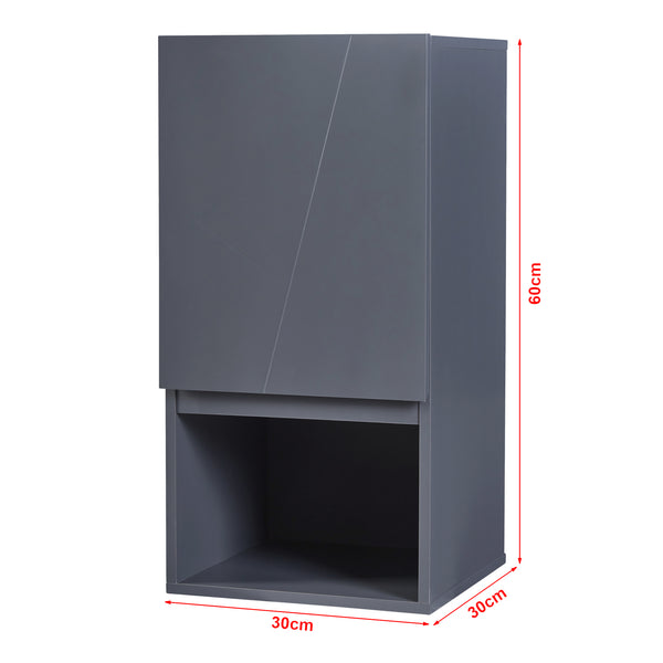 Armoire murale de salle de bain Overath 60 x 30 x 30 cm gris [en.casa]