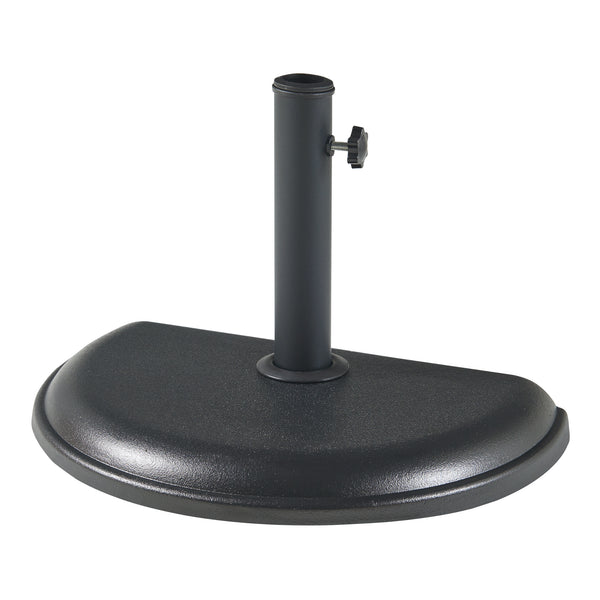 Parasolvoet Bisenti parasolhouder beton halfrond 45x29x4,5 cm zwart casa.pro