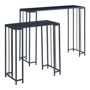 Set 2 de tables consoles gigognes Ørsta noir [en.casa]