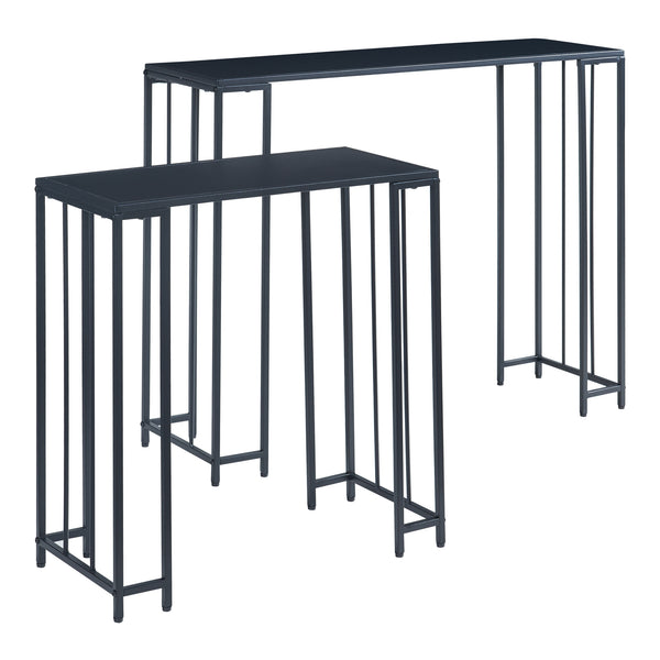 Set 2 de tables consoles gigognes Ørsta noir [en.casa]