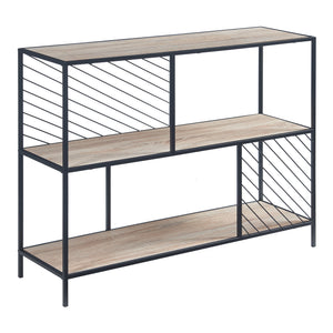 Table console Övertorneå 100 x 30 x 75 cm noir effet chêne [en.casa]