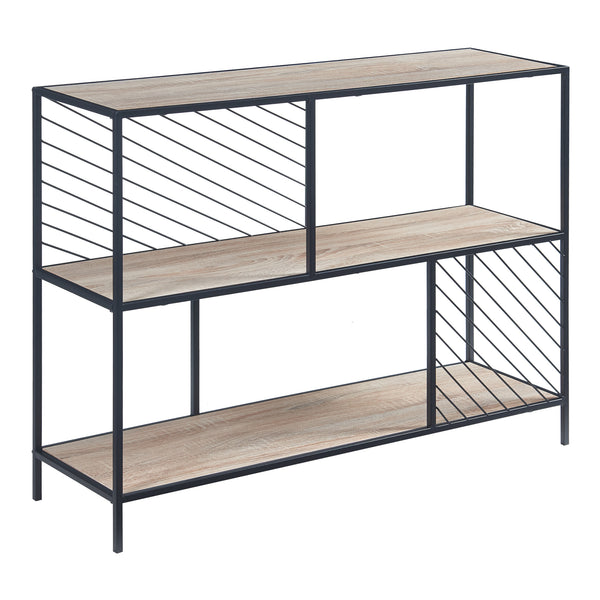 Table console Övertorneå 100 x 30 x 75 cm noir effet chêne [en.casa]