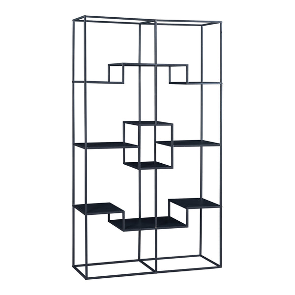 Boekenkast Råde open kast metaal 180x100x35 cm zwart [en.casa]