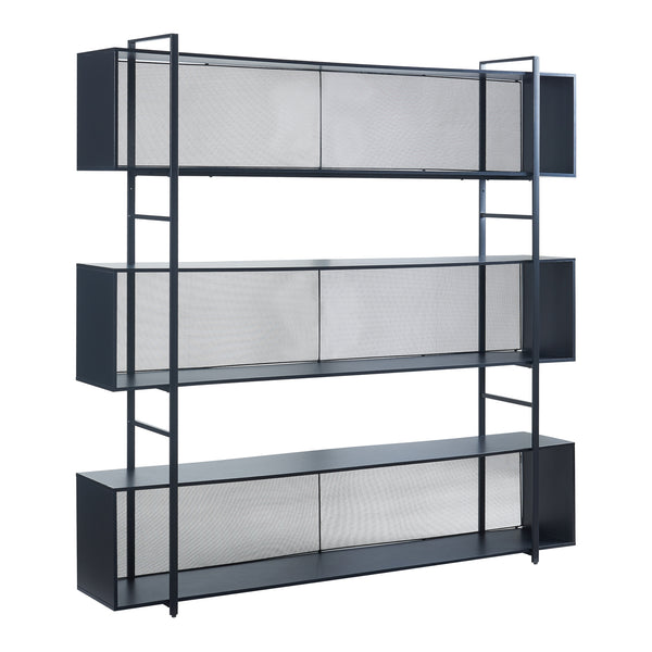 Boekenkast Randaberg open kast 180x180x33 cm zwart [en.casa]