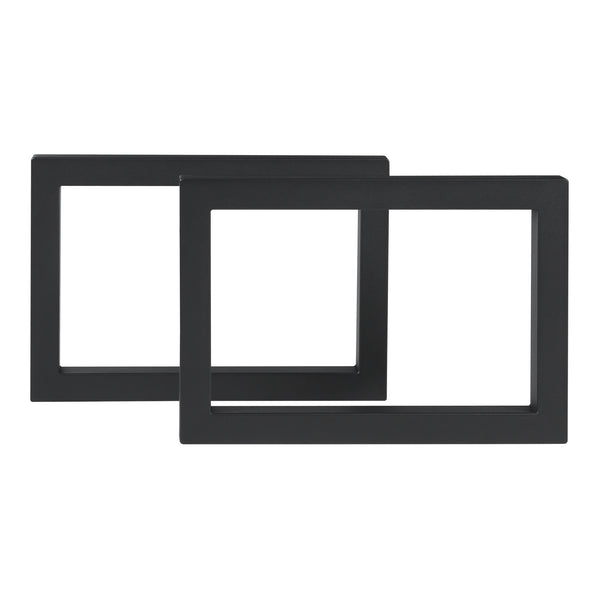 Lot de 2 pieds de table Lunderskov acier 35 x 50 cm noir [en.casa]