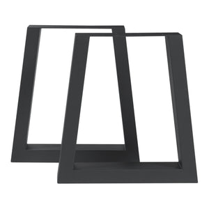 Lot de 2 pieds de table Marstal acier 42 x 40 cm noir [en.casa]