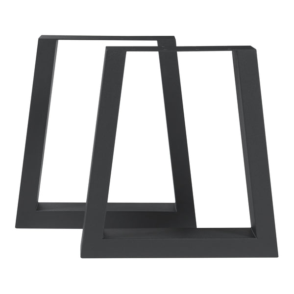 Lot de 2 pieds de table Marstal acier 42 x 40 cm noir [en.casa]