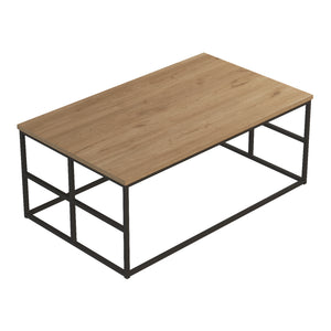 Table basse de salon Velendi 100 x 60 x 40 cm effet chêne noir [en.casa]