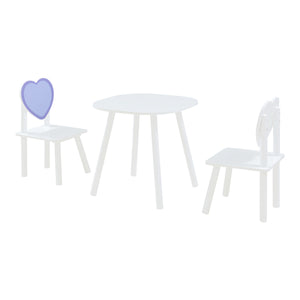 Ensemble de table et 2 chaises pour enfants Siljan blanc violet [en.casa]