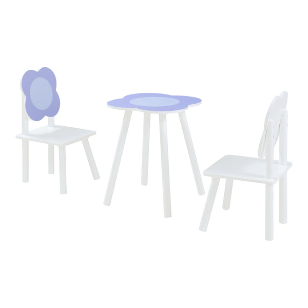 Ensemble de table et 2 chaises pour enfants Simrishamn blanc violet [en.casa]