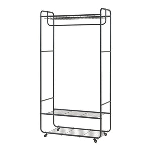 Portant à vêtements Vestvågøy acier 176 x 90 x 40 cm noir [en.casa]