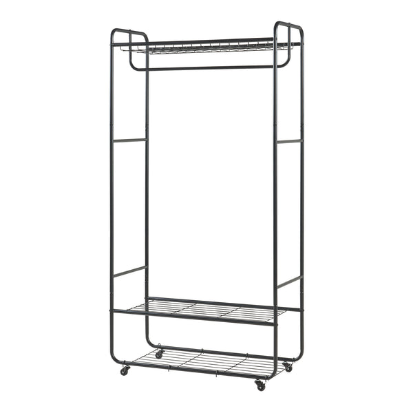 Portant à vêtements Vestvågøy acier 176 x 90 x 40 cm noir [en.casa]