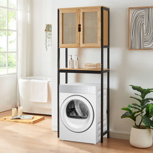 Meuble WC Tervola 172 x 63 x 27 cm noir naturel [en.casa] 