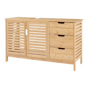Wastafelonderkast Boksereys bamboe naturel 60x100x35 cm [en.casa]