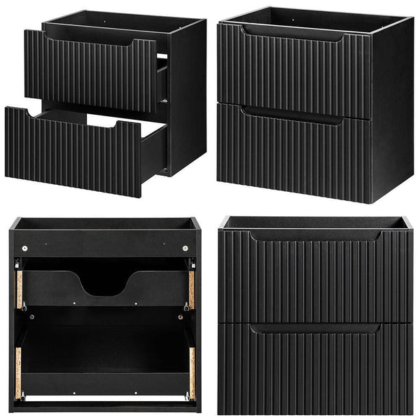 Meuble double vasque Newport 121 x 72 x 40 cm noir [en.casa]