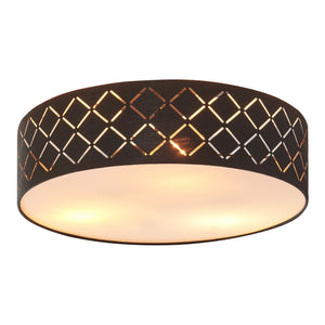 Plafonnier Bay avec 3 douilles E27 noir blanc lux.pro 