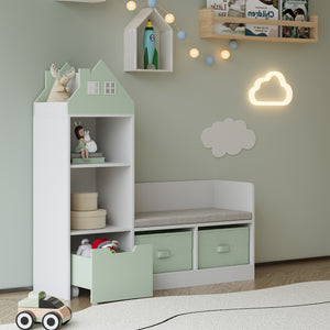 Kinderrek met zitbank Vipsali 100x99x30 cm [en.casa]