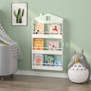 Kinderrek Vipsali huisvorm 106x60x12 cm mintgroen en wit [en.casa]