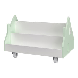 Kinderrek Vipsali mobiel huisvormig 50x33x34 cm mintgroen en wit [en.casa]