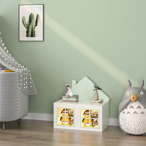 Speelgoedkist Vipsali 56x60x33 cm mintgroen en wit [en.casa]