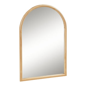 Wandspiegel Podena boogvormig 90x60 cm naturel [en.casa]