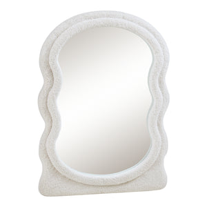Wandspiegel Brummen rechthoekig 80x60 cm wit [en.casa]