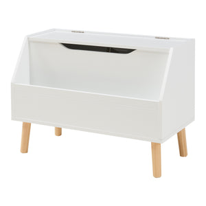 Speelgoedkist Aavanrar opbergkist wit en naturel 60x30x43 cm [en.casa]
