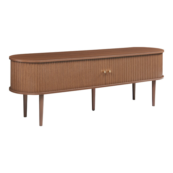 Meuble TV Mapia 166 x 40 x 55 cm effet noyer [en.casa]