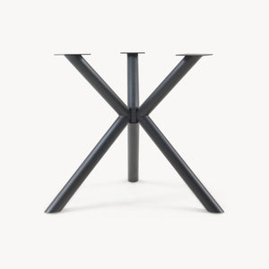 Piétement de table Viserinna acier 95 x 95 x 73 cm noir [en.casa]