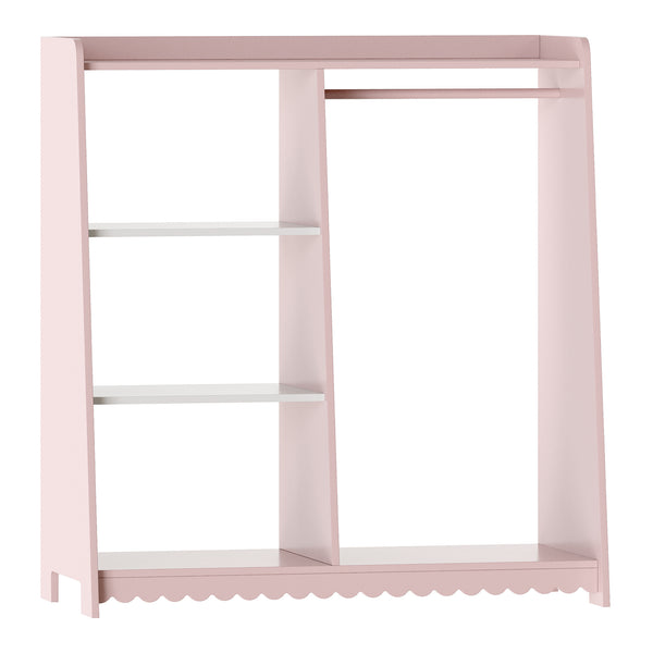 Portant à vêtements pour enfants Vestnes 90 x 80 x 38 cm rose blanc [en.casa]