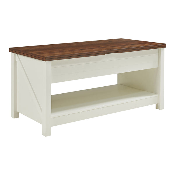 Table basse Kasama 110 x 55 x 54 cm effet noyer blanc [en.casa]