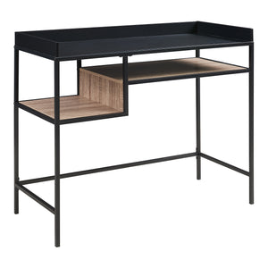 Bureau Belana 100 x 43 x 82 cm noir / effet chêne [en.casa] 