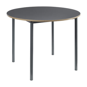 Eetkamerset tafel Lindesberg Ø100 cm met stoelen Köfering 5-delig [en.casa]