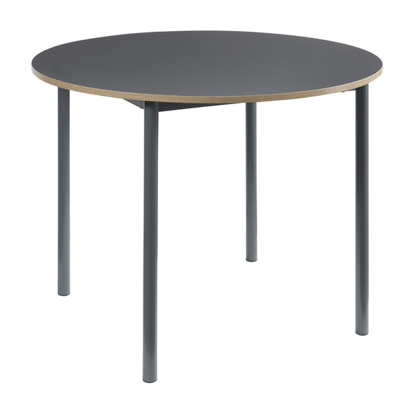 Eetkamerset tafel Lindesberg Ø100 cm met stoelen Köfering 5-delig [en.casa]